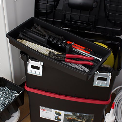 Keter 17186889 Werkzeugbox Pro Serie Mastercart metal latch, Kunststoff, Metallverschlüsse, schwarz / gelb - 7