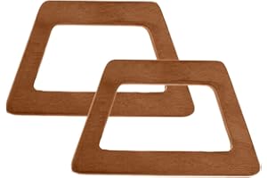 ZASVEC Zavec Asas para Bolsos de Madera 2 Piezas Manija de Bolso Asas de Madera Reemplazo de Manijas de Madera para Bolsos Asa de Monedero Mango de Madera Asas de bolsos para Fabricación de Bolsa DIY
