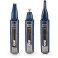 iGRiD 3 in 1 Nose, Ear, Eyebrow Hair Trimmer for Men & Women | Painless Nose, Ear & Eyebrow Hair Trimmer | Rechargeable Lithium Battery, Dual-Edge Blades, Water Resistant | Unisex