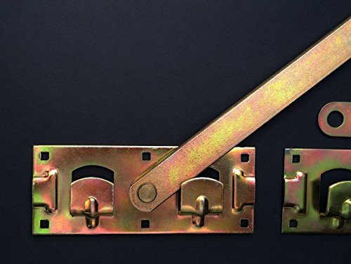 Doppeltorüberwurf, Schlagladenüberwurf, Torverschluss, 430 mm, verzinkt - 4