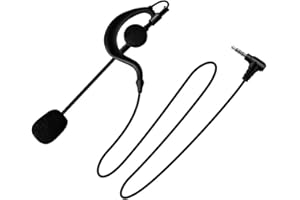 QSPORTPEAK Cuffia monoauricolare Cuffia auricolare Microfono Cuffia auricolare per interfono V6 / V4 / FBIM, progettata per la fotografia aerea di comunicazione con gli arbitri
