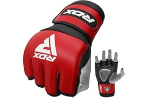 RDX MMA Gloves For Grappling Sparring, Martial Arts Mitts, Ventilated Palm, Wrist Support, Cage Fighting, Boxing, Combat Sports Training, Muay Thai, Punching Bag, Kickboxing Men Women Home Gym