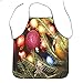 Produktbild Weihnachten Schürze Kochschürze MuSheng Wasserdicht Küchenschürze Grillschürze, Backschürze mit Verstellbarem Nackenband Taschen, Latzschürze kochschürze für Frauen Chef (D, 70x80 cm)