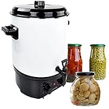  Syntrox Germany GK-1800W-W 27 Liter vollautomatischer elektrischer Einkochautomat mit Zapfhahn Einkochtopf Glühweinautomat Glühweinkocher Heißgetränkeautomat Kaffeeautomat Schnellkochtopf