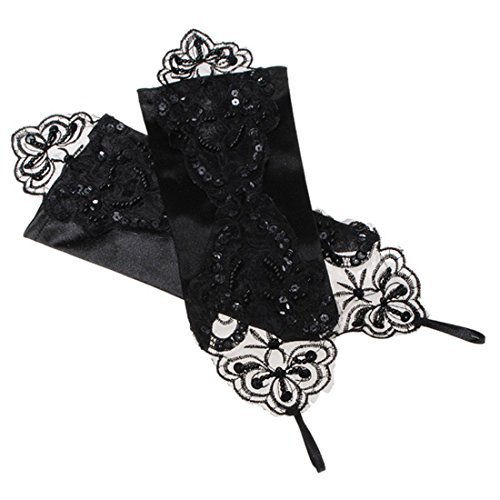 Hosaire 1 Stück Spitzenhandschuhe Mode Sexy Venezianische Maskerade Augenmaske Lace gloves - 2