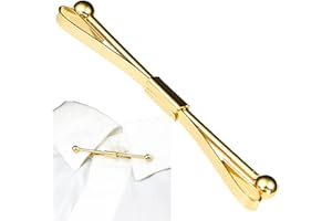 vepoty Mens Shirt Collar Bar Pin Classic Metal Shirt Tie Collar Bar Pin Necktie Clip Bar for Wedding Business