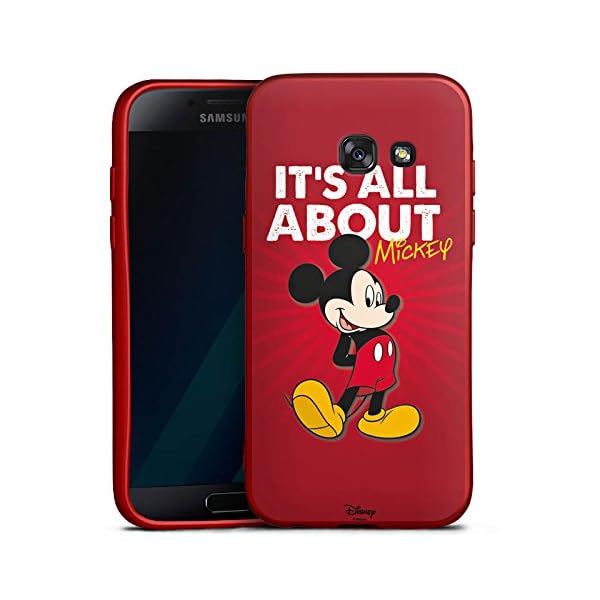 Samsung Galaxy A3 2017 Silikon Hülle Rot Case Schutzhülle Disney Mickey Mouse Merchandise Geschenke