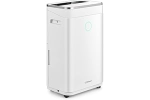 COSTWAY Osuszacz powietrza 25 l/dzień, 3 tryby, wielkość pomieszczenia ok. 30 m², osuszacz elektryczny ze zbiornikiem na wodę 6,5 l, timer 24 h, 2 prędkości, tryb uśpienia ≤ 42 dB