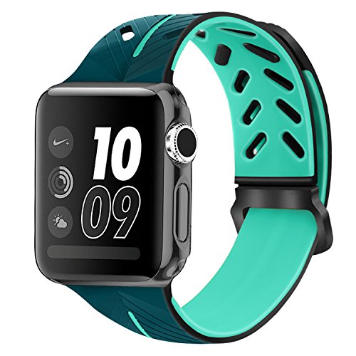 tzfox correas para Apple reloj Apple Watch Nike + Serie 1 Serie 2 serie 3 suave silicona deporte bandas de repuesto iWatch Nike banda