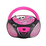 leicht zu bedienen Sakar CD-Player Monster High für Kinder, FM-Radio, tragbar, batteriebetrieben, AUX-Eingang für iPhone, Android, iPod, MP3-Player