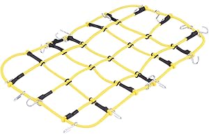 DILWE Elastyczna siatka bagażowa, nylonowa siatka bagażowa z hakiem do wózka wspinaczkowego RC TRX-4 D90 SCX10