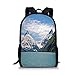 Produktbild gthytjhv Lake House Decor,Mountain and Lake in Anchorage Alaska Springtime Sunny Day Scenic View Picture,White Green Teal Boy Girl School Backpack Mens Womens Sports Bag