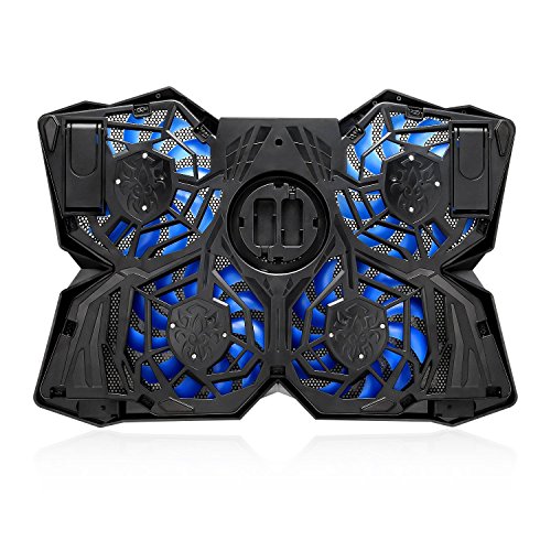 Cooling Pad 17 Zoll Gaming Laptop Kühler Notebook Ständer Kühlpad mit USB Port und 4 LED Lüftern Kühlpad Kühlmatte für Macbook Game Laptop Notebook Einstellbar - 4