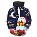 Produktbild Bovake Weihnachten Herren 3D Printed Sweatshirt Jungen Mantel Strickjacke Parka Jacke Pullover Hoodie Freizeit Tops Casual Longsleeve