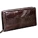 Produktbild Herren-Clutch, Lederportemonnaie mit großem Fassungsvermögen, Business-Tasche mit Reißverschluss aus Leder, Kreditkartenetui, geeignet für Ipad Office Casual (braun)