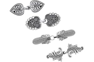 WOOXDYUK Spinka do kardiganu, styl vintage, kołnierz, szal w stylu retro, broszki i szale, srebrne klipsy do swetra dla kobiet i dziewcząt, koszula