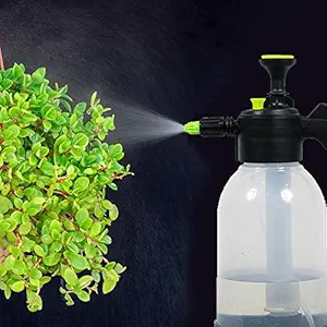 Crescent Garden Sprayer, Spray Bottle for Plants with Adjustable Nozzle, Pressure Releasing knob, Multi-Color, Transparent, 2 LTR