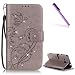 Produktbild EMAXELERS Samsung Galaxy Grand Prime SM-G530 Hülle Bling Cristal Muster Ledertasche Hüllen mit Kunstleder für Samsung Grand Prime,Black Butterfly with Diamond