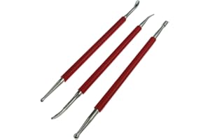 ‎HEALIFTY Healifty 3pcs Leder Craft Modellierung Spleißen Prägepresse Stylus Linie Stift Keramik Polymer Clay Tool