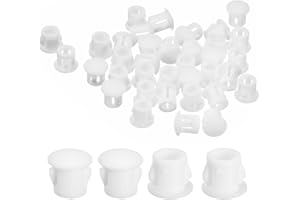 ‎QUARKZMAN QUARKZMAN 58 Stück 6mm (1/4") Abdeckkappen für Bohrlöcher, Nylon Blindstopfen Abdeckstopfen Weiß, runde Schnappverschluss Bohrungen für Bohrlöcher für Schränke Maschinen Möbel