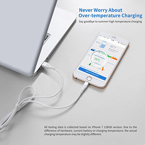 iPhone Ladekabel  VIPFAN Lightning auf USB Kabel  3 Stuck   2 1M 1 1 8M      Nylon  geflochten  Kompatible mit iPhone X 8 8 Plus 7 7 Plus 6 6 S 6 Plus