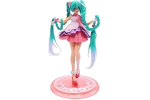 XRHOT Hatsune Miku Figure,Anime Cartoon Characters Anime Character Doll Models, Pink PVC Action Figure Character Statue Collectibles Figurine Decoration Collectibles Ornament Gifts for Fans