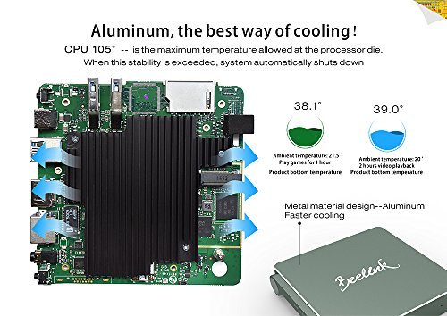 Mini PC SSD-Beelink AP34 Desktop PC Win 10/4K mit Intel Apollo Lake N3450 CPU 2,2 GHz, 2M Cache, unterstützt DIY SSD 64GB/128GB/320GB , DDR3 4GB/57,5 GB, 1000Mbps LAN, 3 * USB 3.0 ,HDMI, SD, 2.4G/5.8G WiFi, Bluetooth 4.0 - 7