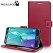 Samsung S6 Edge Cover, REALIKE™ {Imported} Premium Leather Wallet Flip Case for Samsung Galaxy S6 Edge (Royal Series - Wine) RS.649.00