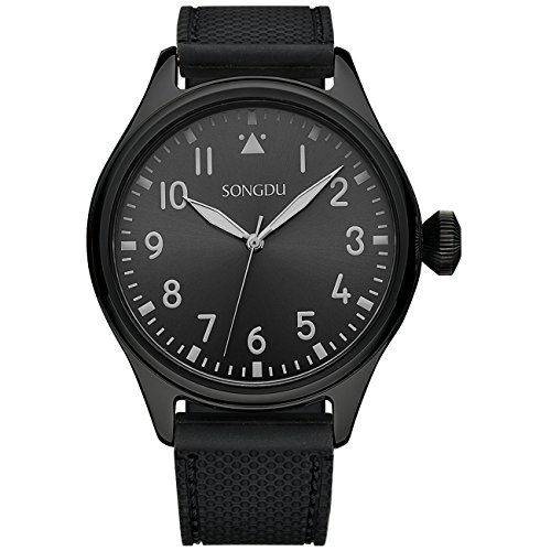 SONGDU Herren Uhr Klassische Casual Quarz Uhr mit Silikonarmband SONGDU Herren Uhr Klassische Casual Quarz Uhr mit Silikonarmband
