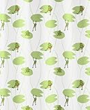 Kleine Wolke 5128148305 Frog - Cortina de ducha (180 x 200 cm), diseño de ranas, multicolor