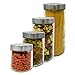 Produktbild Pack of 4 luftdichtes gläser, (kapazität 0.88 L, 1.28 L, 1.70 L & 2.10 L) mit verschraubtem edelstahldeckel.