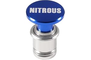 Fire Missiles Button Car Cigarette Lighter, Dealikee Anodized Aluminum Universal 12-Volt Replacement Accessory Fits for Most Vehicles Socket Size A (Blue NITROUS)