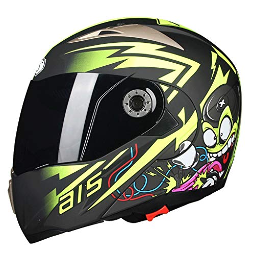 Preisvergleich Produktbild NJ Helm- Elektrischer Motorradsturzhelmmänner und -frauen halb voller Sturzhelmbatteriewinteroffener Gesichtssturzhelmsturzhelm (Farbe : C, größe : XL)