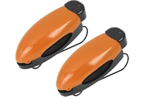 X AUTOHAUX 2 Pcs Orange Black Car Sun Visor Glasses Sunglasses Card Holder Clip