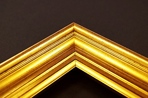 Spiegel Wandspiegel Badspiegel Flurspiegel Garderobenspiegel Clever Line 5 Gold 3,9 – Größe des Spiegelglases 90 x 140 – Über 100 Größen zur Auswahl – Wunschmaße auf Anfrage – Antik, Barock - 4