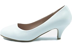 FASHION THIRSTY Womens Ladies Low Heel Court Shoes Comfort Pumps Smart Office Formal Work Party Wedding Occasion Heeled Court Heels Slip On Shoes