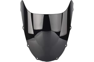 GZYF Bulle de Pare-Brise de Moto Double Bulle Compatible avec Ninja ZX9R ZX-9R 1998-1999 Noir