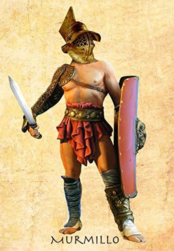 Murmillo Ancient Roman Gladiator A5 canvas paper art Print