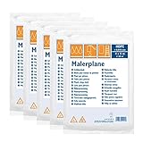 5x 4x5m Folie / Abdeckfolie 10mµ - insgesamt 100 qm...