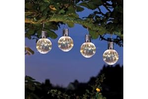 Garden Mile 4pc Hanging Solar Lights Outdoor Garden Warm White LED Waterproof Solar Lanterns For Outside Unique Decorative Hanging Tree Light Decorations