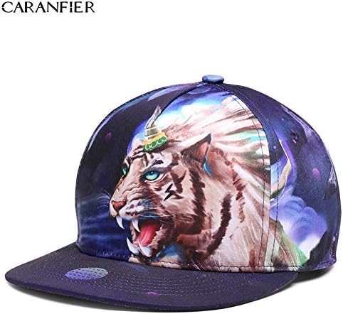 CARANFIER Baseball Hat Men Cap Fashion Cute Women Couple Baseball Caps Bone High Grade Cotton 3D Printing Design Hip Hop Mens Hats Cotton/Polyester Snapback Novelty Adjustable