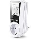 Misuratore Consumo Elettrico, Misuratore dei Costi Energetici, Contatore del Consumo di Corrente,Schermo LCD Retroilluminato,