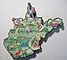 Produktbild the Mountain West Virginia State Artwood Jumbo Kühlschrankmagnet
