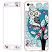 Price comparison product image iPhone 7 Case and Screen Protectors Pattern, iPhone 8 Case Animal, Wafly Silicone Shockproof Full Protective Back Cover Case+9H Tempered Glass Film Compatible for Apple iPhone 7/8 4.7"-Owl Colorful