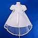 Dressy Daisy Baby Girls' Pearls Embroidered Baptism Christening Gown Dress With Cape And Bonnet Infant Size 3-6 Months White
