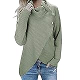 JUSTSELL Langarmshirts Pullover für Damen Herbst Winter,Frauen Farbe Patchwork Sweatshirt Rundhalsausschnitt T Shirt Casual Bluse Sport Tops