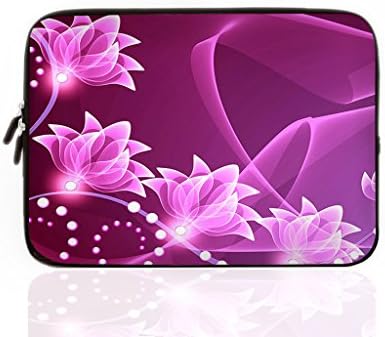 Laptop Sleeve Case Bag 15.6 inch Notebook Ultrabook Halloween Christmas Gift Macbook Pro Carrying Bag Purple Flower Halloween Christmas Gift-15 inch