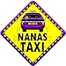 NANAS TAXI Baby on Board Car Window Sign