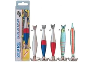 ZEPRE TOTANARE rossa bianca PIOMBATA rivestita di cotone DI PROFONDITA' GR.80-100 IDEALE PER LA PESCA AI TOTANI E CALAMARI GIGANTI (gr.100)