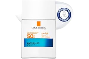 La Roche-Posay Protector Solar SPF 50+, Fórmula con Ácido Hialurónico, Niacinamida y Filtros UVA/UVB Avanzados, Fluido Invisible, Anthelios UVAir, 40 ml